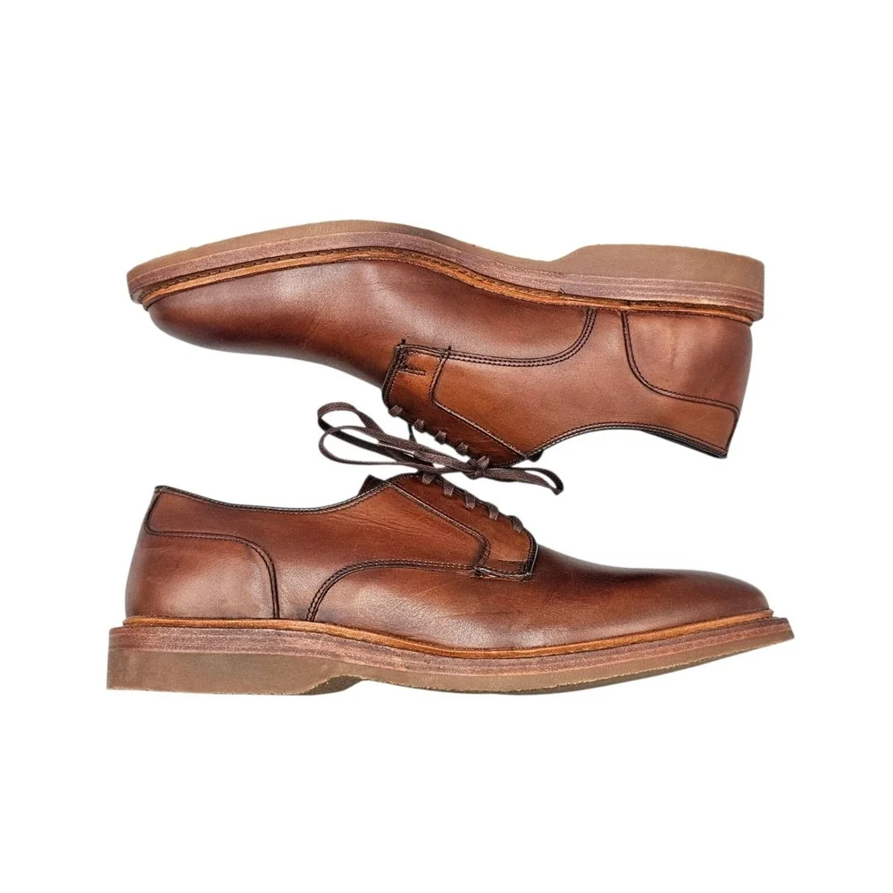 Allen Edmonds Men's Size 11 D US NWOB Walker Brown Leather Oxfords Derby Shoes